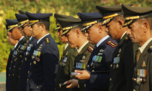 Upacara HUT TNI di TMP Kota Madiun