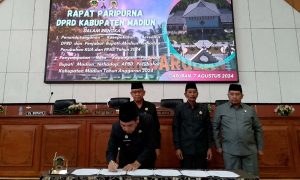 Bupati dan DPRD Kab. Madiun Tandatangani Kesepakatan Bersama Rancangan Perubahan KUA PPAS