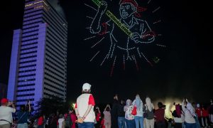 Formasi Drone Karya Anak Bangsa Jadi Daya Tarik Puncak Karnaval HUT ke-80 RI