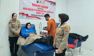 Polwan Polres Madiun Gelar Donor Darah Peringati Hari Jadi ke-77